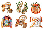 Boho Autumn Clipart, an Illustration by CreationArt (Thumbnail 2 of 5)