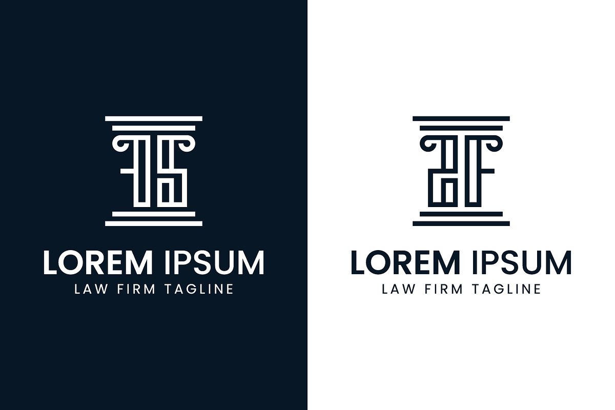 Letters FS or FZ Pillar Logo, a Branding & Logo Template by Pray Art Design Studio (Photo 2 of 2)