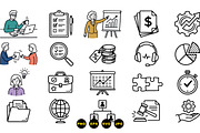 Business Office Icon Set, an Illustration by designvectx (Thumbnail 3 of 3)