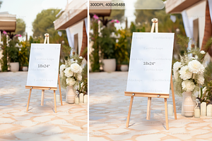 Boho Mockup 18x24 Sign PSD Mockup