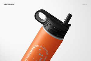 P. Coated 20 Oz. Water Bottle Mockup