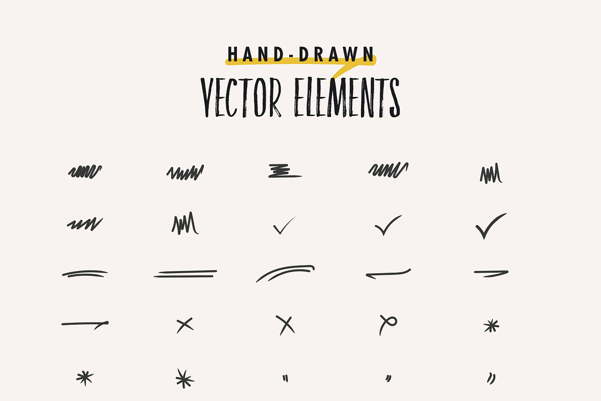 Hand-Drawn Vector Elements, an Object Graphic by P.F. Creative Lab