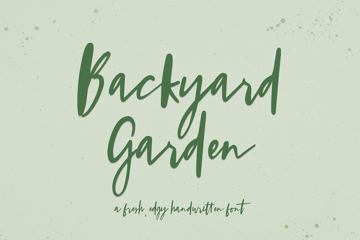Backyard Garden Script, a Script Font by Beck McCormick (Photo 1 of 7)