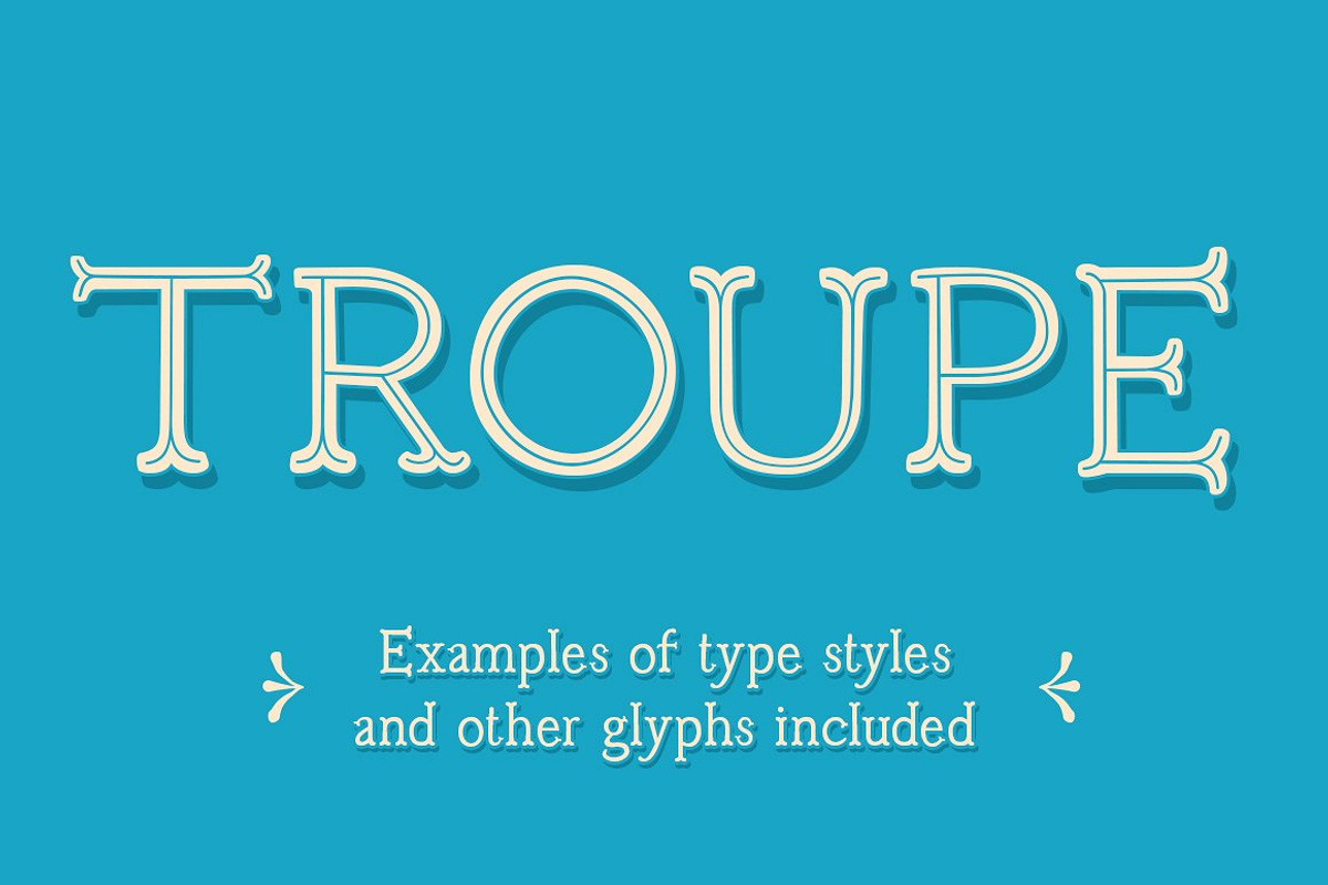 Slab serif font Troupe preview 4