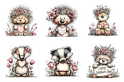 Whimsical woodland mothers day PNG, an Illustration by SinaCreation (Thumbnail 3 of 11)