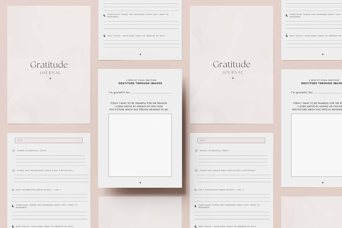 Gratitude Journal Printable, a Brochure Template by Her creative details (Photo 4 of 9)