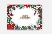 Floral christmas framed cards, a Decorative Illustration by Good Studio (Thumbnail 8 of 19)