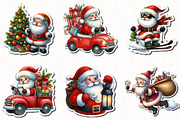 Christmas Santa Claus Sticker Clipar, an Illustration by OK Design (Thumbnail 5 of 5)