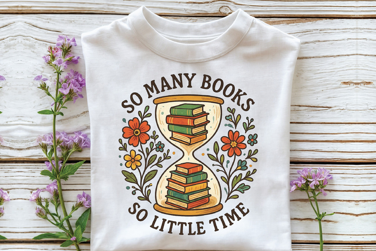 So Many Books So Little Time PNG, an Illustration by CraftArtStudio (Photo 2 of 4)