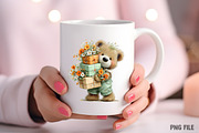 Spring Teddy Bear Clipart Png, an Illustration by Craft Nest (Thumbnail 7 of 11)