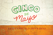 Cinco De Mayo Lettering, a Seasonal Illustration by JoshuaRed Design (Thumbnail 1 of 5)