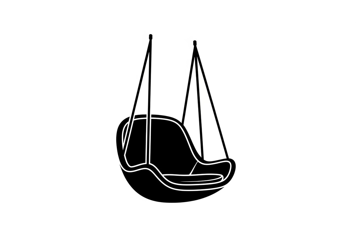 Hanging Egg Chair Silhouette Bundle, an Illustration by Designer_Momina (Photo 40 of 51)