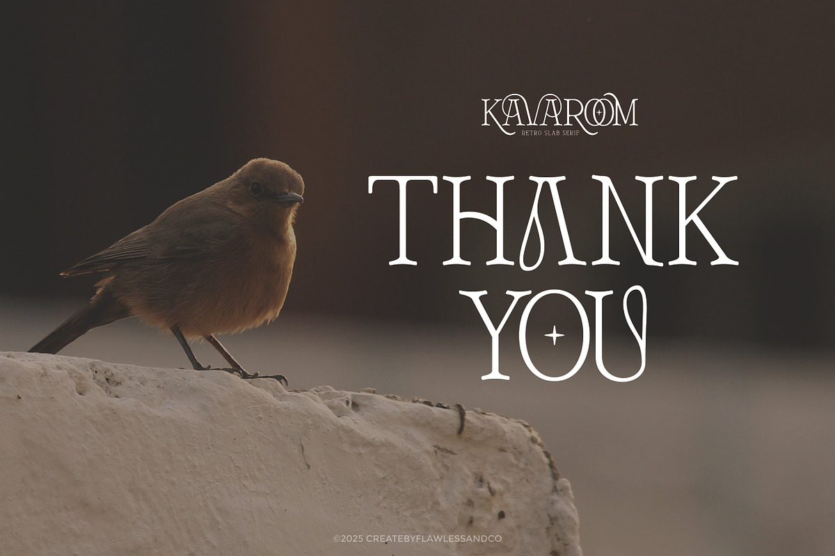 Kavaroom – Retro Slab Serif Font, a Serif Font by Flawless And Co (Photo 10 of 10)
