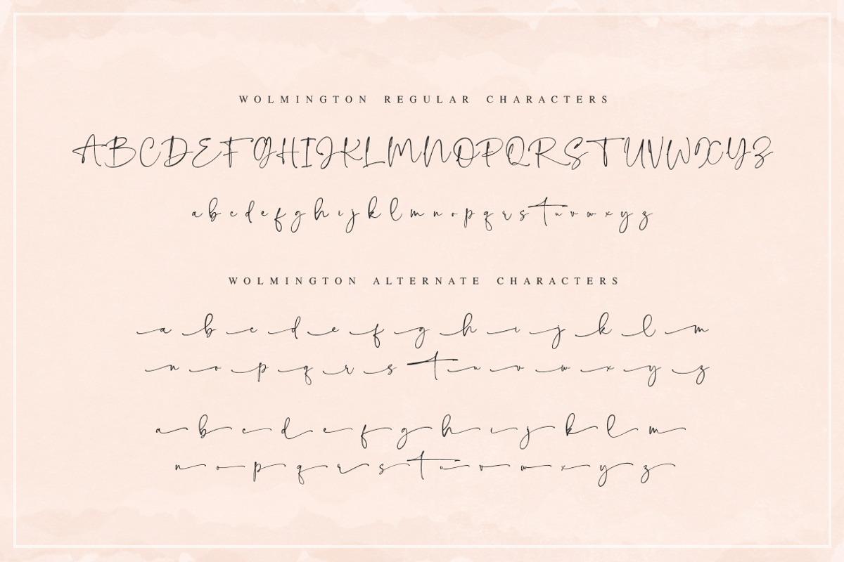 Wolmington Script Font, a Script Font by Salt & Pepper Designs (Photo 10 of 12)
