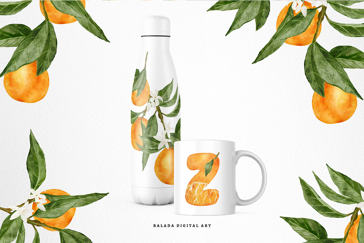 Watercolor Orange Fruit Clipart PNG, a Food Illustration by Balada Digital Art (Photo 5 of 6)