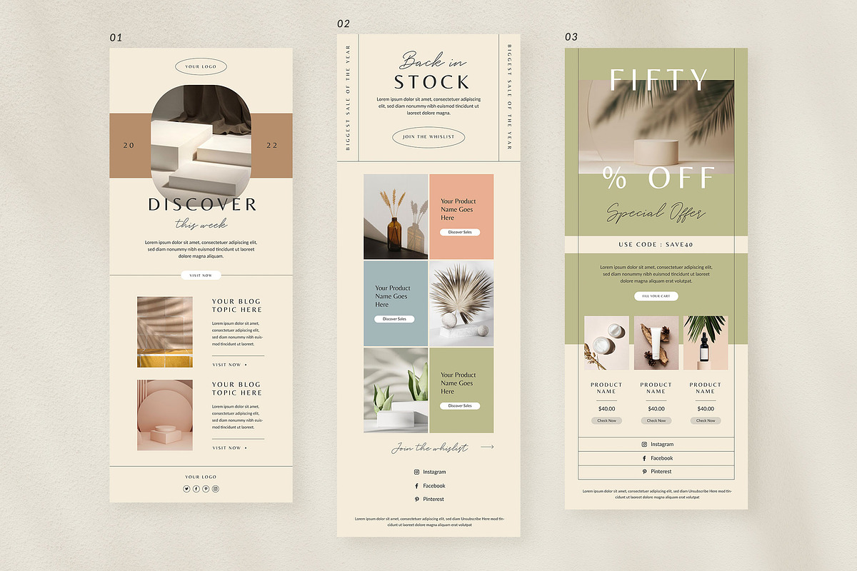 Enchanté Email Newsletter Template, an Email Template by Vynetta (Photo 3 of 7)
