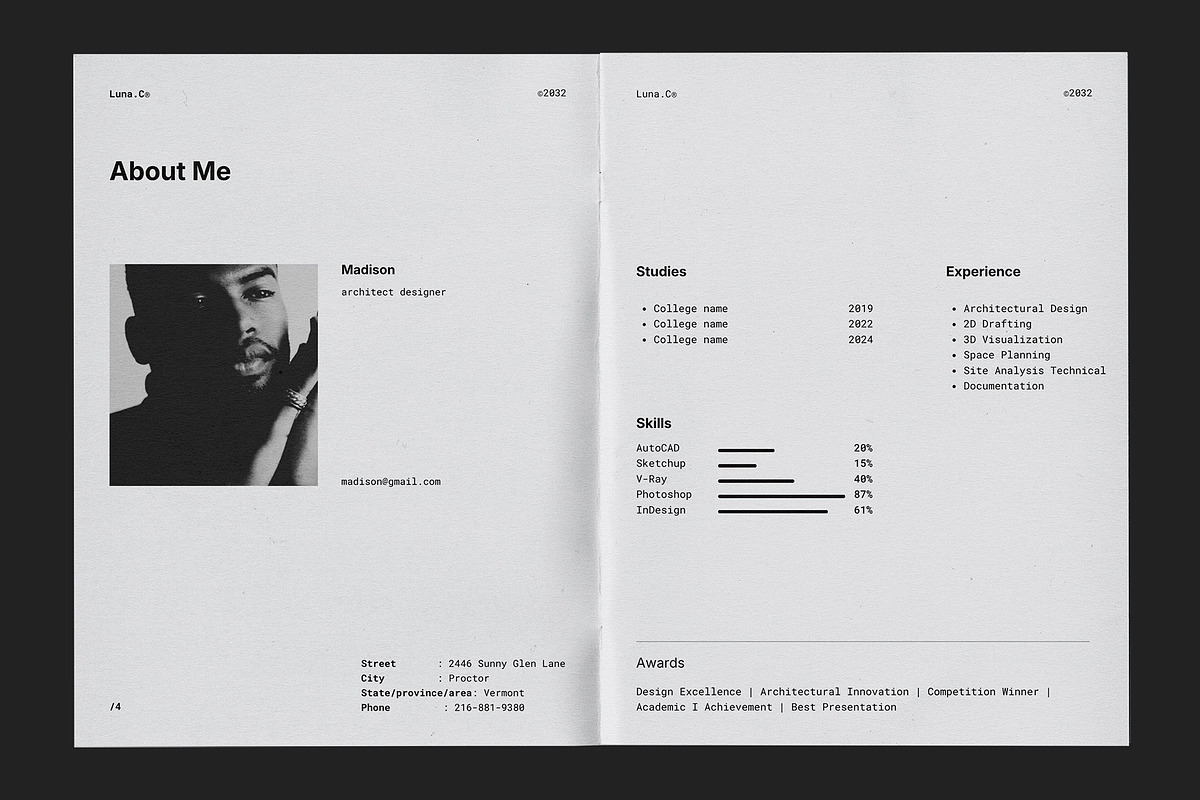 Architecture Portfolio Template, a Brochure Template by Studio Monova (Photo 7 of 33)