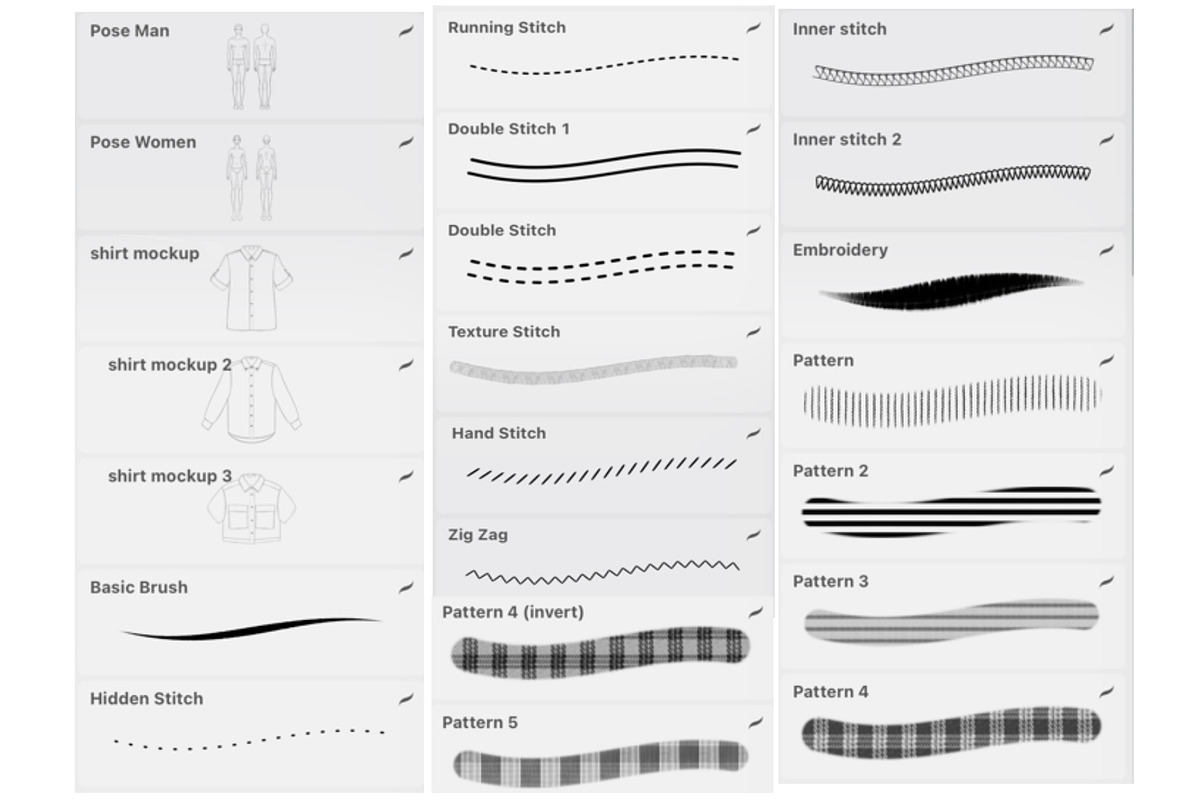 40Procreate brushes shirt drawing, a Brush Add-On by byJuliaKors (Photo 2 of 8)