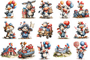 Whimsical Birthday Farm PNG Clipart, an Illustration by OK Design (Thumbnail 3 of 6)