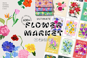 Flower Market Posters & Patterns