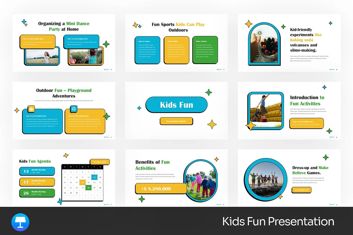Kids Fun Keynote Templates, a Presentation Template by Fit-tee (Photo 1 of 4)