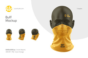 Buff Mockup Set, a Mask Mockup by Country4k