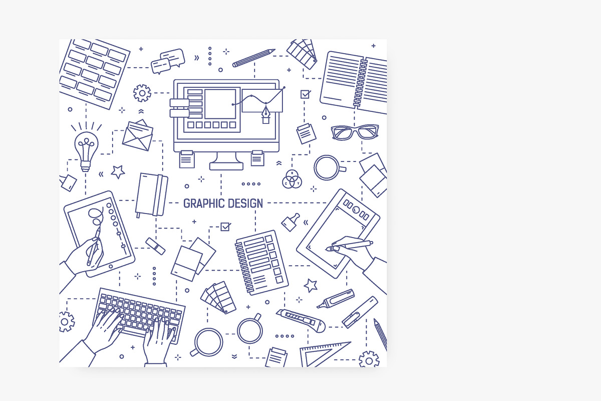 Graphic design line art banners, a Work Illustration by Good Studio (Photo 4 of 7)