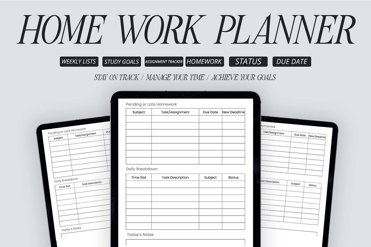 Minimal Homework Planner PDF preview 7