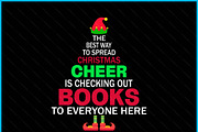 Librarian Christmas Elf Cheer SVG, a Graphic by Creativeusart (Thumbnail 3 of 4)