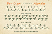 Vane Dream Typeface, a Script Font by alit design (Thumbnail 10 of 15)