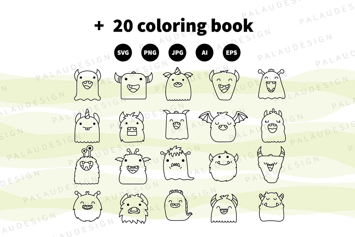 Monster Halloween Clipart Set, an Animal Illustration by Palau (Photo 11 of 12)
