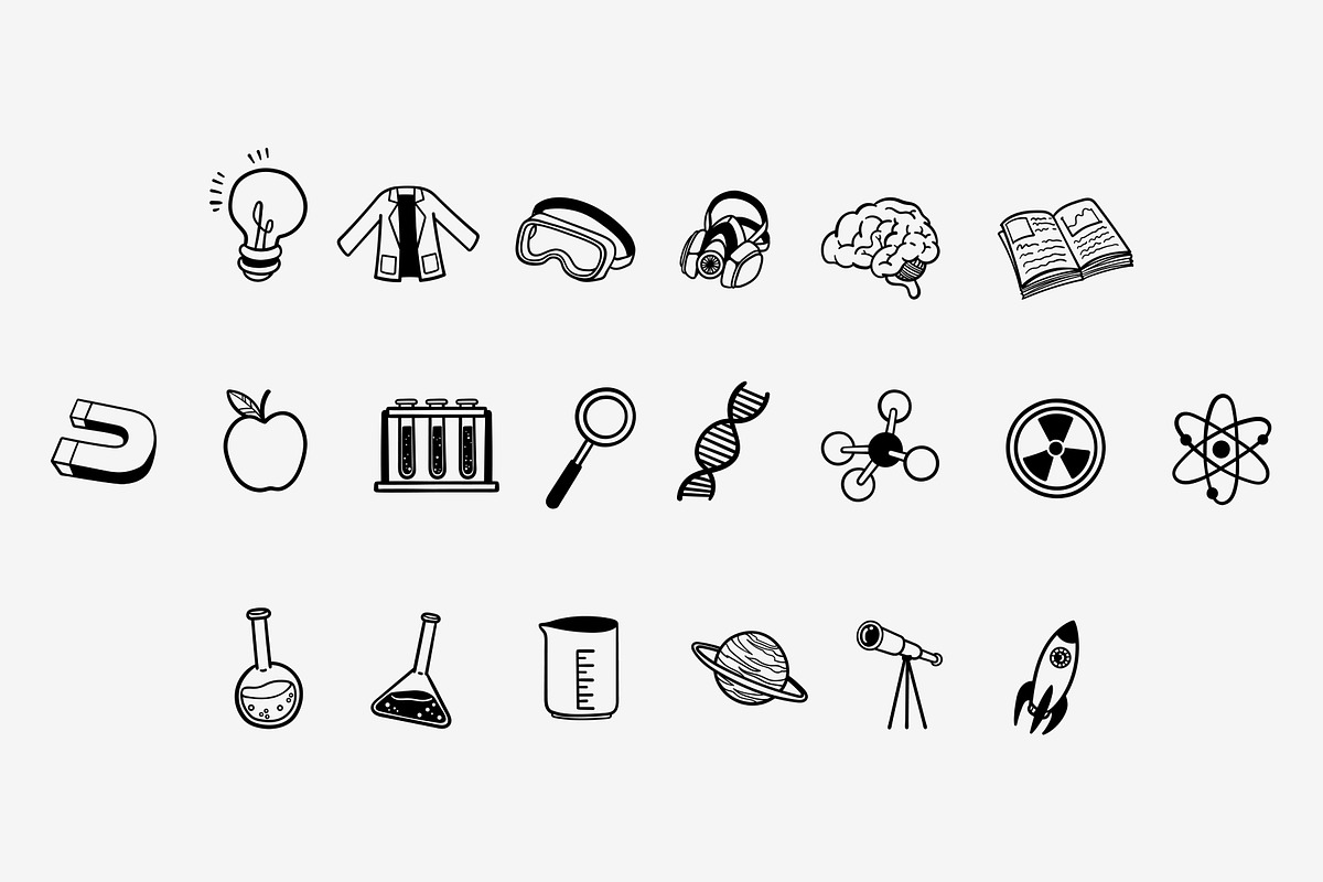 Science Doodle Illustration Element, an Object Graphic by SLAB! Design (Photo 2 of 2)