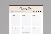 Weekly Plan Layout, a Stationery Template by MightyDesign (Thumbnail 4 of 8)