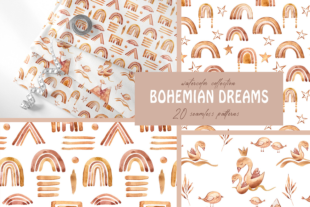 SALE! Bohemian  seamless patterns, a Pattern Graphic by Tiana Geo (Photo 8 of 12)