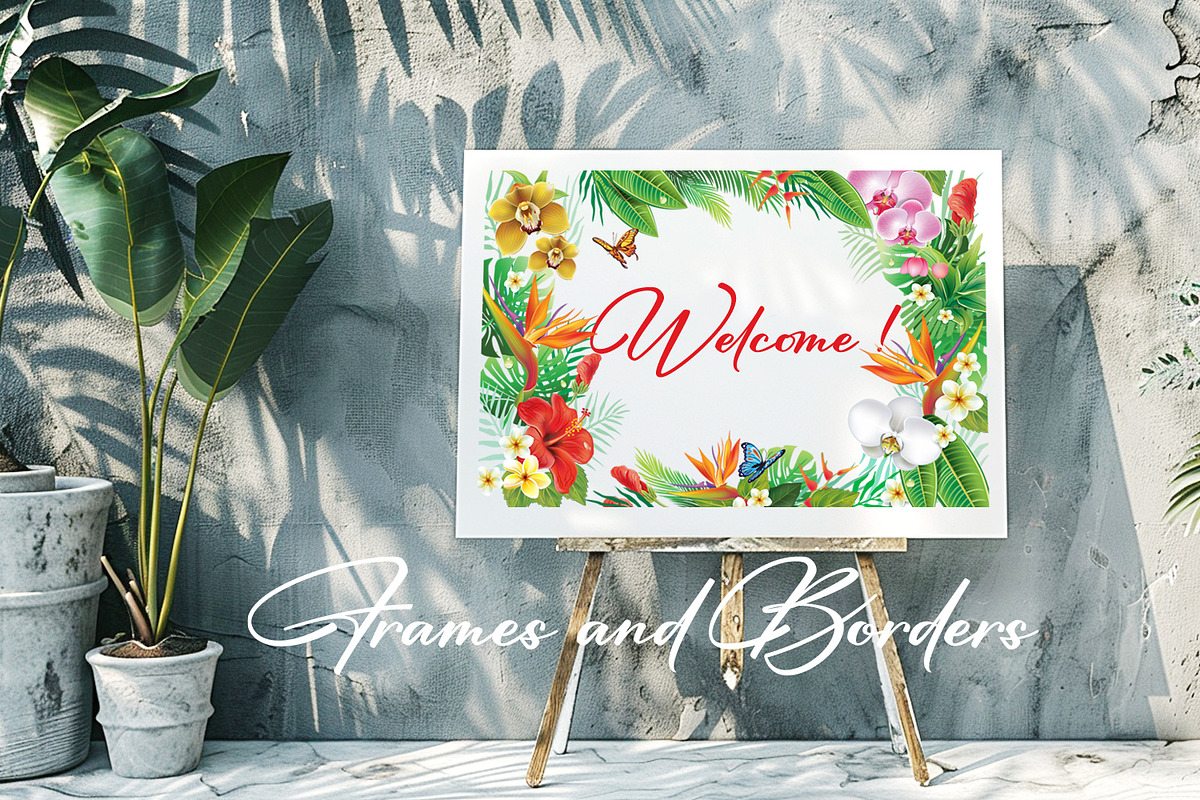 Tropical Frames and Borders, a Seasonal Illustration by ViktoriaARTprint (Photo 8 of 8)