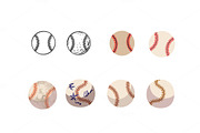Baseball theme, an Outline Icon by Poloviiinkin (Thumbnail 2 of 2)