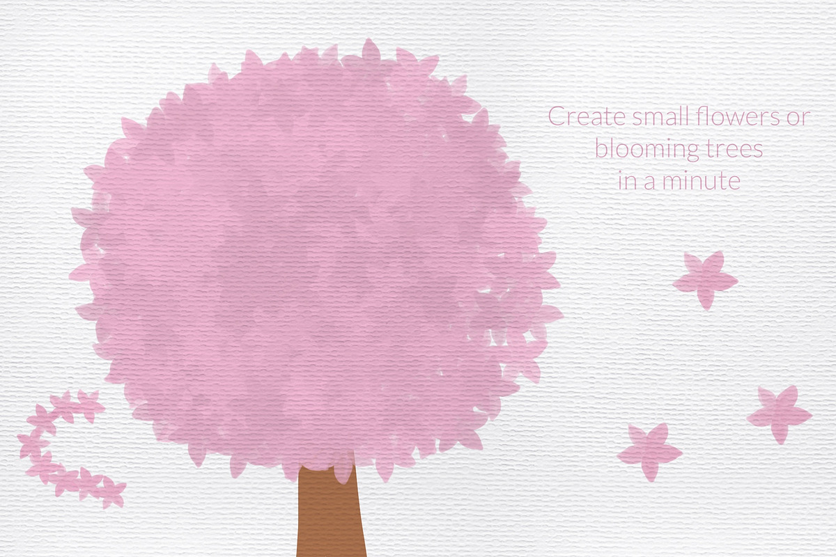 Flower power Procreate brushes set, a Brush Add-On by Let's Art (Photo 4 of 6)