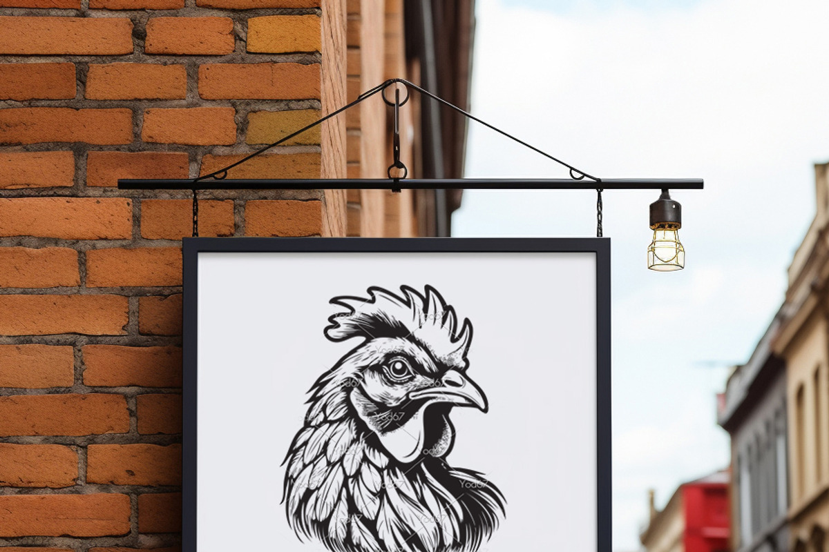 Vector of chicken head design., an Animal Illustration by yod67 (Photo 5 of 6)