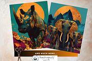 Afro Surreal Printable Digital Paper, a Decorative Illustration by ThatsDesignArt (Thumbnail 15 of 16)