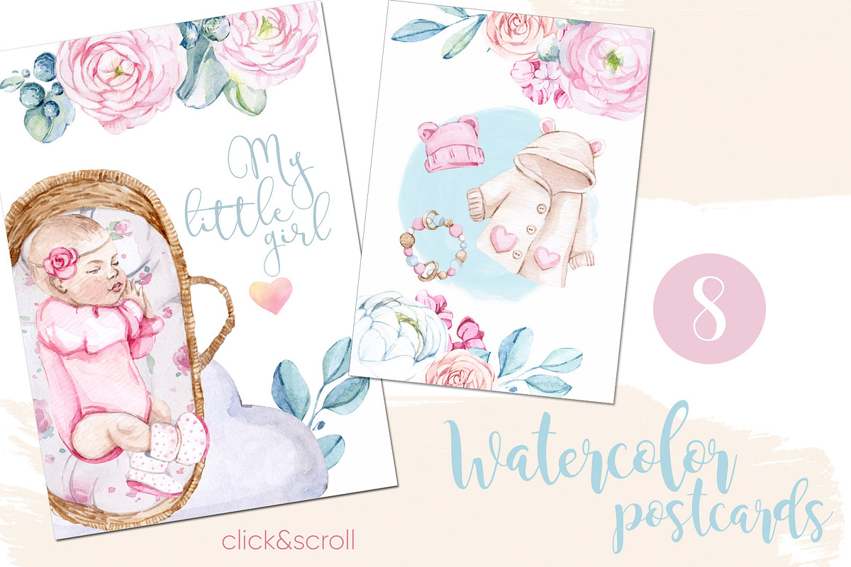 Watercolor Honey GIRL&BOY collection, an Animal Illustration by S_ARTLOVE (Photo 7 of 11)