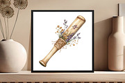 Vintage Baseball Clipart, an Illustration by DreamCafeArt (Thumbnail 4 of 7)