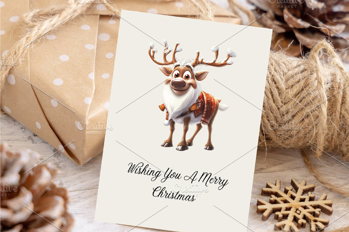 Christmas Deer. Watercolor PNG., an Animal Illustration by KENO Mascots (Photo 7 of 8)