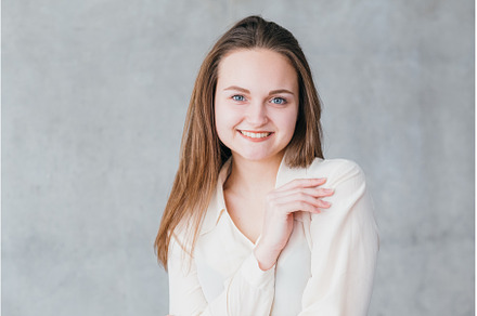 smiling woman business career start, a Business Photo by Photo Drive Studio
