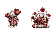 Whimsical Easter Clipart, an Illustration by SinaCreation (Thumbnail 4 of 11)