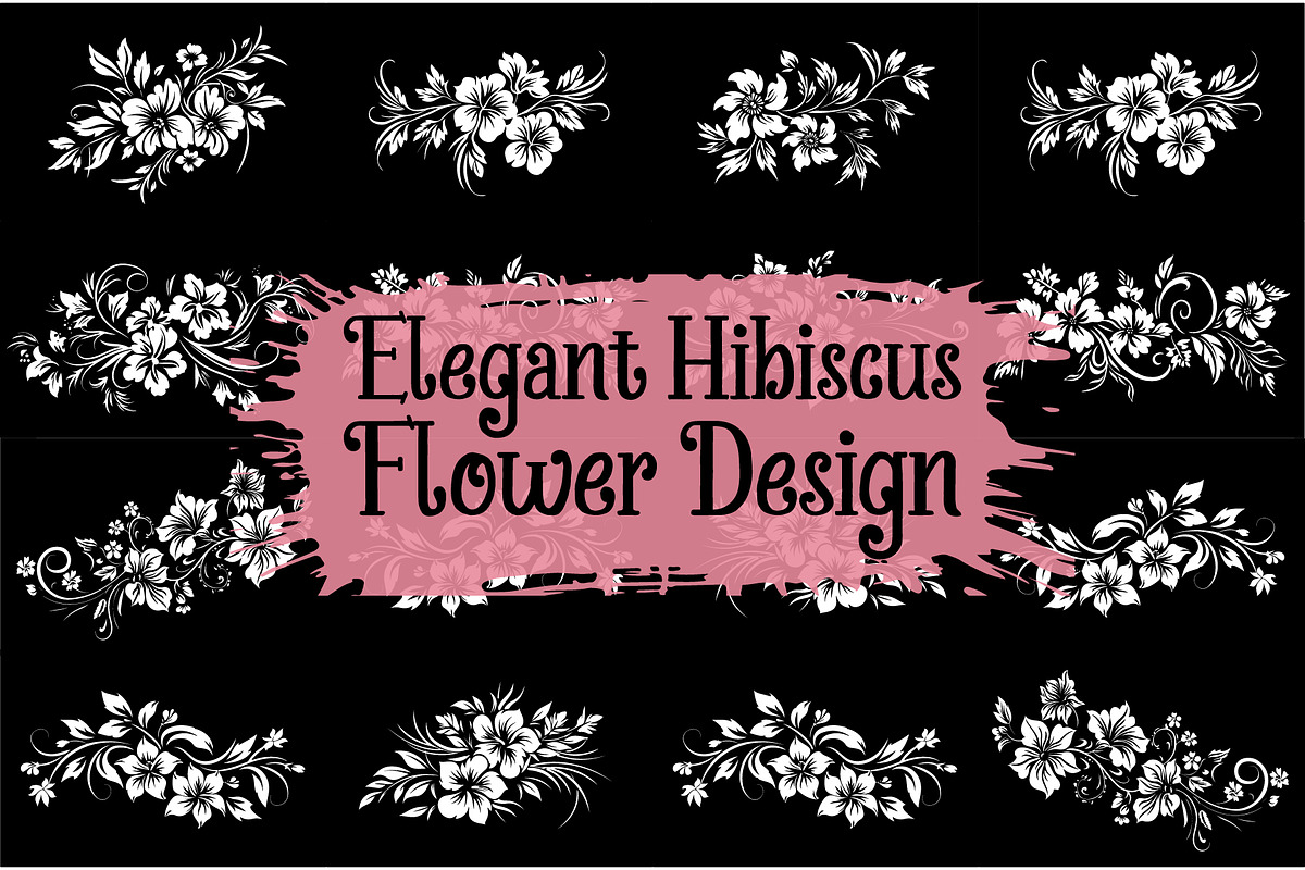 Elegant Vector Hibiscus Floral, an Illustration by Gfx_Store