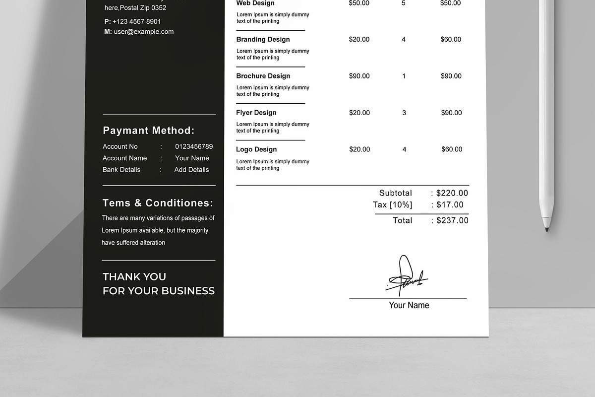 Minimal Invoice Template