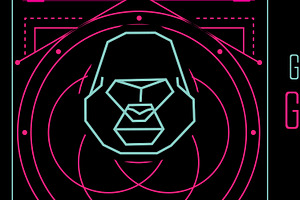 Geometric Gorilla Vector Poster