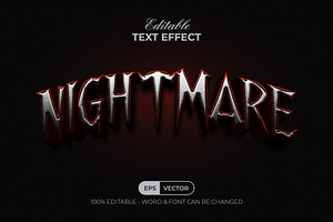 Nightmare Text Effect Style, a Layer Style Add-On by Mockmenot