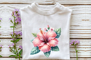 Hawaiian Flowers Watercolor Clipart, an Illustration by Rose Art (Thumbnail 4 of 7)
