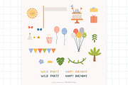 Wild Birthday Party Animals, an Animal Illustration by Petit Citizen Design (Thumbnail 3 of 8)
